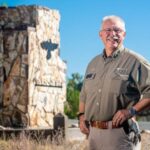 Gunsite CEO Ken Campbell in front of the Gunsite Monument here at the Paulden, AZ ranch.